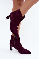 Heel boots model 232087 Step in style - violet / 36