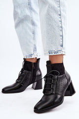 Heel boots model 232088 Step in style - black / 36