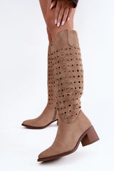 Heel boots model 232091 Step in style - brown / 36