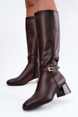 Heel boots model 232096 Step in style - brown / 36