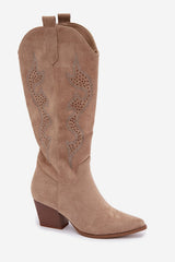 Heel boots model 232099 Step in style - beige / 36