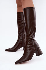 Heel boots model 232113 Step in style - brown / 36