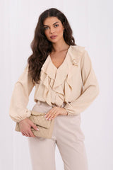 Blouse model 232116 Rue Paris - beige / one-size-fits-all