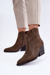 Heel boots model 232348 Step in style - beige / 36