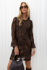 Short dress model 232396 Italy Moda - brown / one-size-fits-all