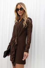 Cocktail dress model 232403 Italy Moda - brown / one-size-fits-all