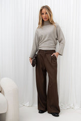Women trousers model 232409 Italy Moda - brown / M/L
