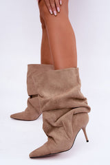 Heel boots model 232442 Step in style - beige / 37