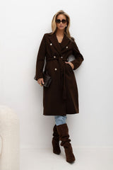 Coat model 232542 Factory Price - brown / M