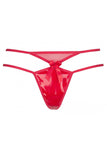 Dazzling Noir Thong with Glittering Fabric & Charming Bows
