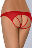 Tempting Deep Cut-Out Back Striped Tulle Mesh Panty