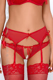 Delicate Tulle Mesh Garter Belt with Charming Frills