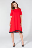 Girly Lace Trim Trapeze Dress with Pockets