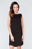Elegant Knitted Dress with Decorative Teardrop Back