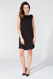 Elegant Knitted Dress with Decorative Teardrop Back