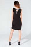 Elegant Knitted Dress with Decorative Teardrop Back