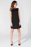 Elegant Knitted Dress with Decorative Teardrop Back