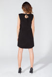 Elegant Knitted Dress with Decorative Teardrop Back