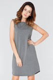 Elegant Knitted Dress with Decorative Teardrop Back
