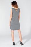 Elegant Knitted Dress with Decorative Teardrop Back