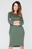 Elegant Knitted Dress with Pockets and Tuba Cut