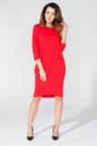 Elegant Knitted Dress with Pockets and Tuba Cut