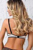 Elegant Push-Up Bra with Intriguing Neckline Decoration