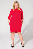 Elegant Knitted Dress with Pockets and Tuba Cut