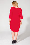 Elegant Knitted Dress with Pockets and Tuba Cut