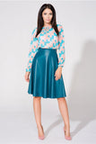 Elegant Blouse with Teardrop Detail and Bow Tie Neckline