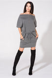 Loose-Fitting Knitted Dress with Large Front Pockets