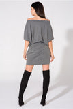 Loose-Fitting Knitted Dress with Large Front Pockets