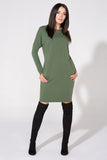 Chic Wide Cut Dress with Pockets and Elegant Collar