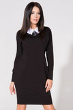 Chic Wide Cut Dress with Pockets and Elegant Collar