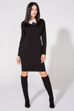 Chic Wide Cut Dress with Pockets and Elegant Collar
