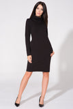 Knit Dress with Chimney and Seam-Pockets