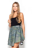 Asymmetrical Skirt with Covered Zip Closure â Trendy Style