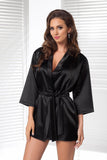 Elegant 3/4 Sleeve Satin Tie Waist Robe