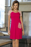 Lace-Trimmed Viscose Nightdress with Pocket Detail