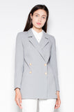 Elegant Long Sleeve Double-Breasted Jacket with Buttons