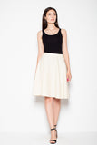 Feminine Hip-Length Pleated Wide Belt Skirt