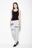 Tapered Low-Crotch Sweatpants with Decorative Zippers
