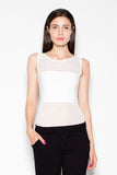 Transparent Strapless Bodysuit with Half-Round Neckline