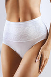 Comfortable Full-Cut Women's Briefs with Lace Insertion