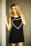 Romantic Heart Motif Chemise for Enchanting Evenings