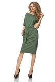 Elegant Knitwear Kimono Dress with Pockets and Cuffs