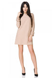 Elegant Trapeze Mini Dress with Frill Sleeves