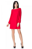 Elegant Trapeze Mini Dress with Long Sleeves and Frills