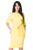 Elegant Kimono Dress with Side Pockets and Cuffed Sleeves