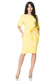 Elegant Kimono Dress with Side Pockets and Cuffed Sleeves